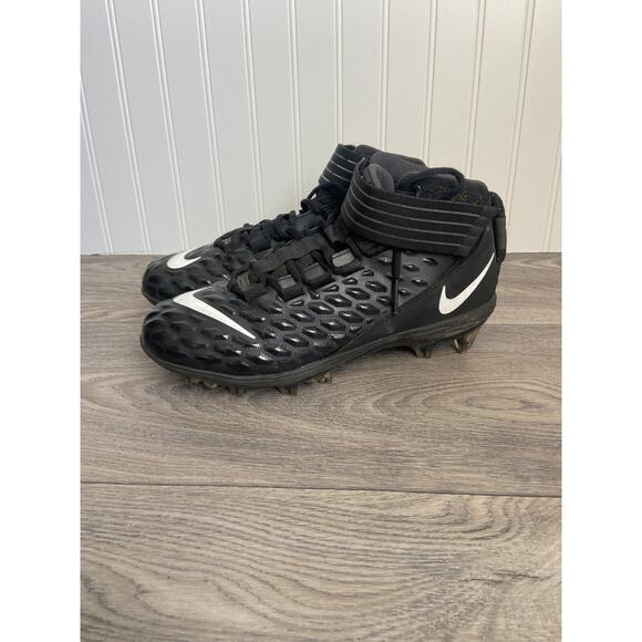 Nike Football Cleats Men's Size 9.0 Force Savage Pro 2 Black White AH4000-002 - Picture 1 of 5